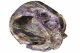Realistic, Hollowed-Out Chevron Amethyst Skull #127581-4